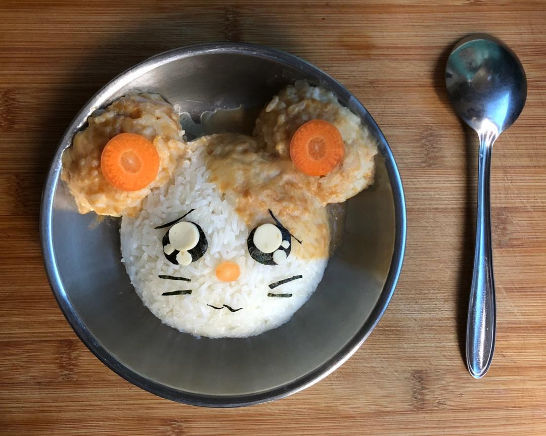 卡通哈姆太郎饭团的做法