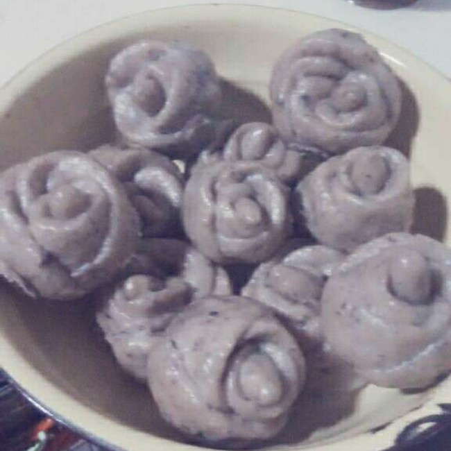 豆渣玫瑰馒头