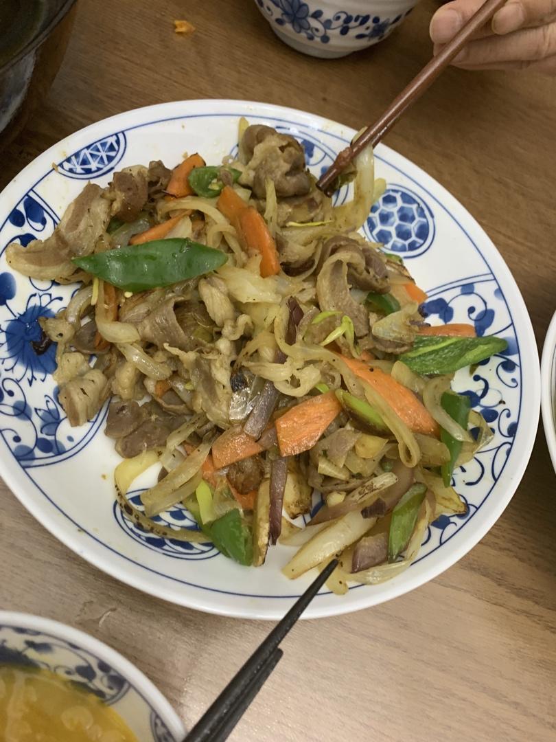 爆炒羊肉卷