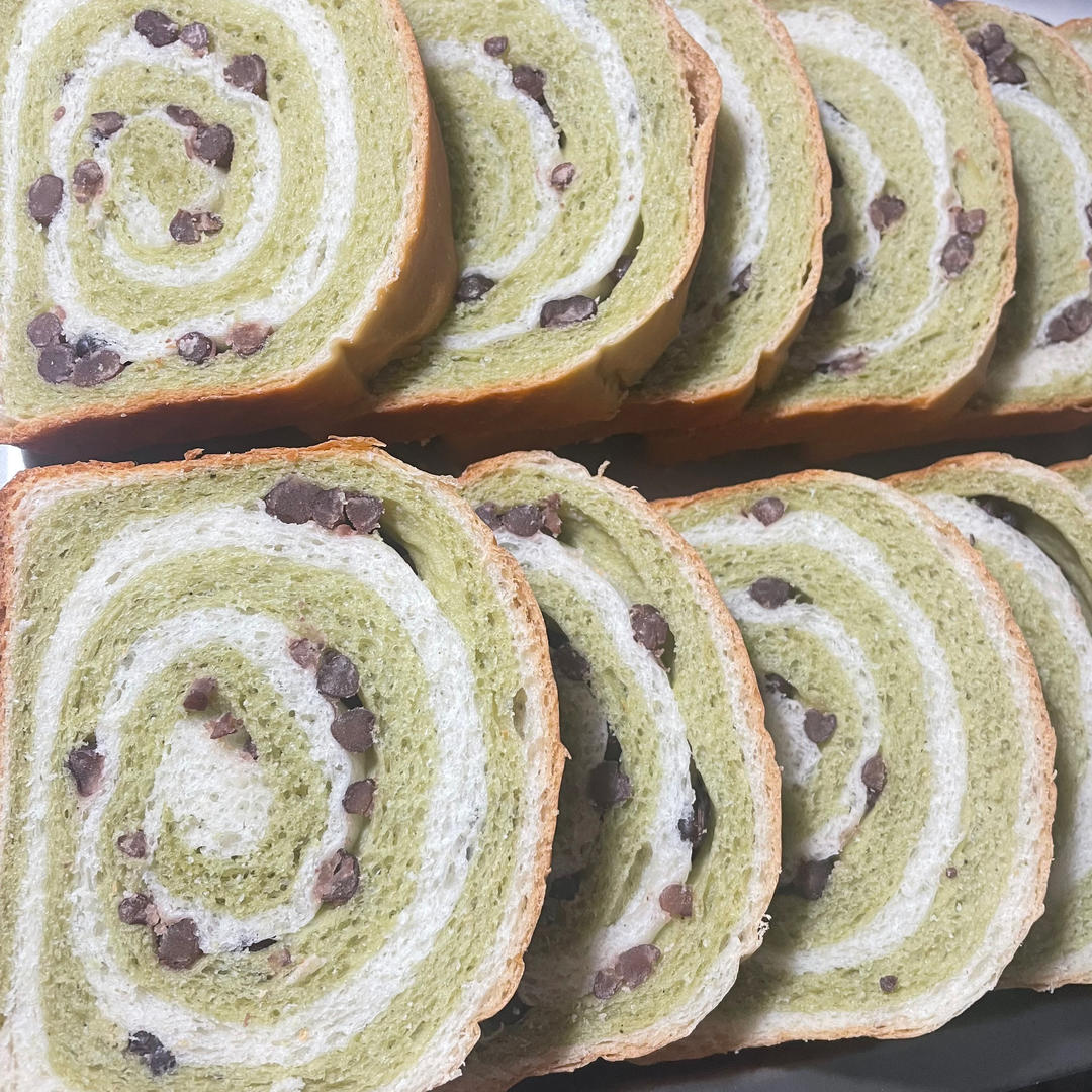 抹茶蜜豆吐司