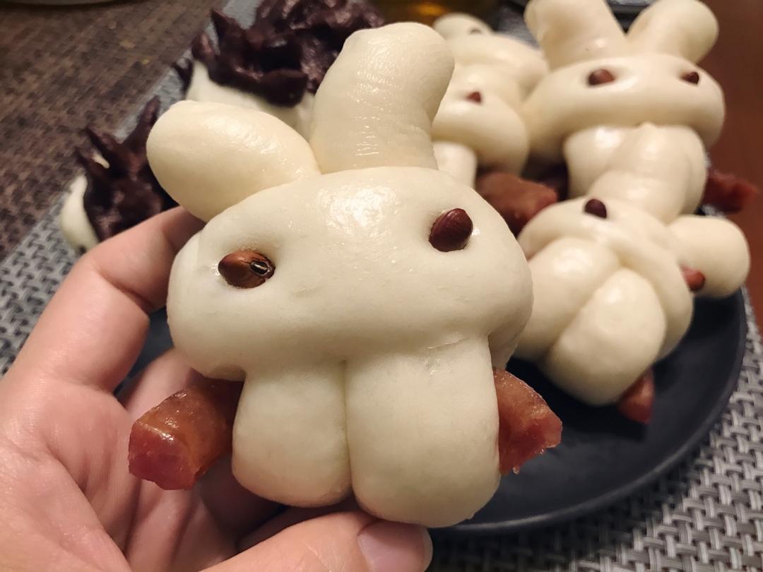 兔子香肠馒头（一次发酵）