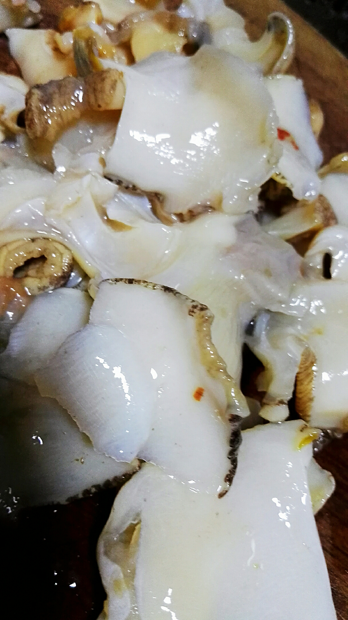 葱油獐子岛海螺片的做法 步骤2