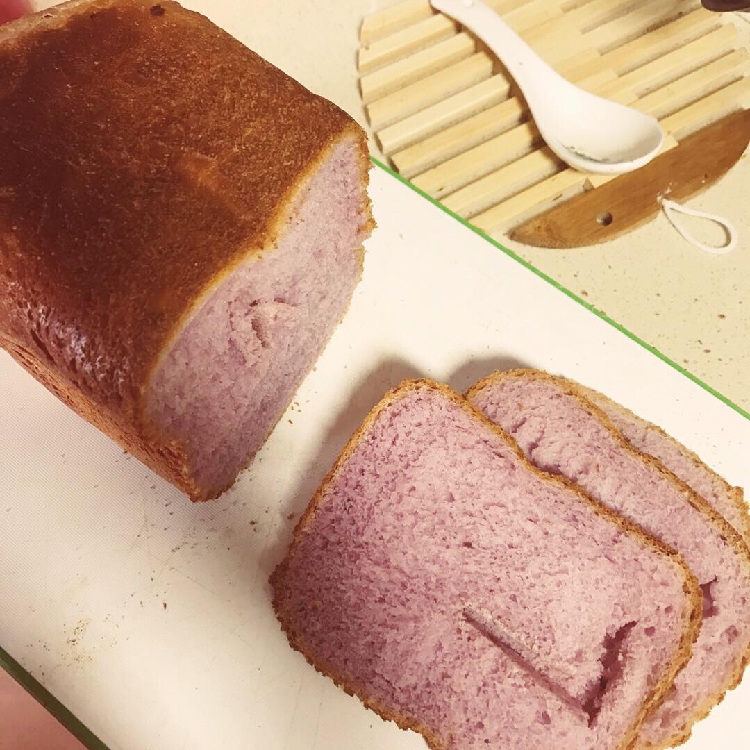 紫薯吐司（面包机）的做法