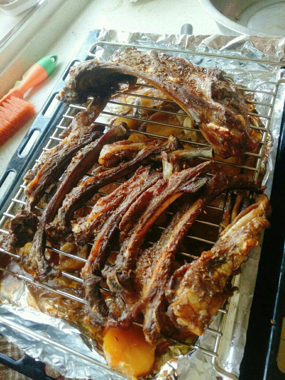家庭烤箱烤羊排