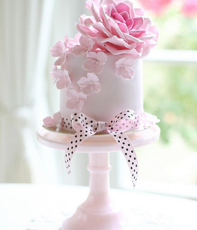 夏虫----飞做的双层翻糖蛋糕