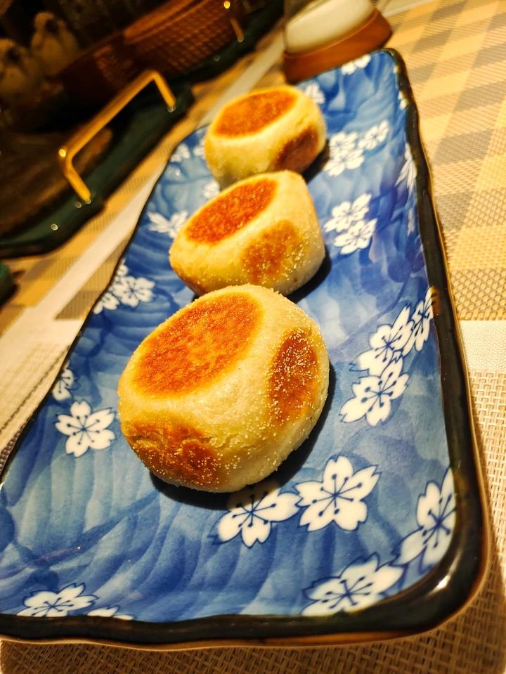 山药糯米豆沙饼