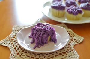 椰香紫薯杯子蛋糕 cupcake的做法 步骤9