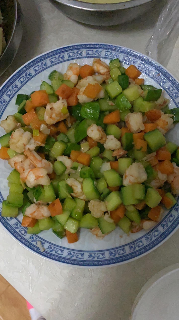 黄瓜炒虾仁