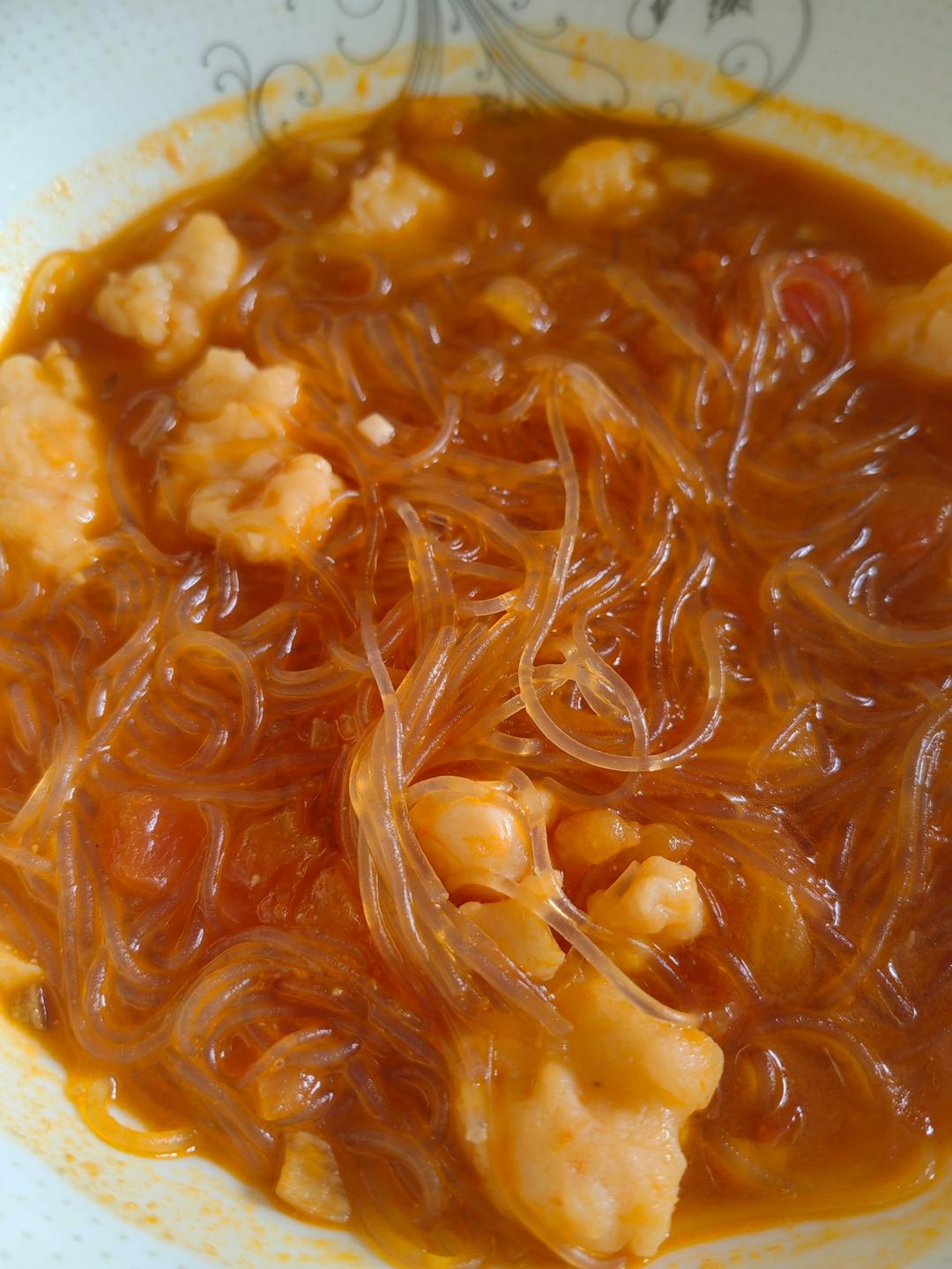 番茄虾滑粉丝煲