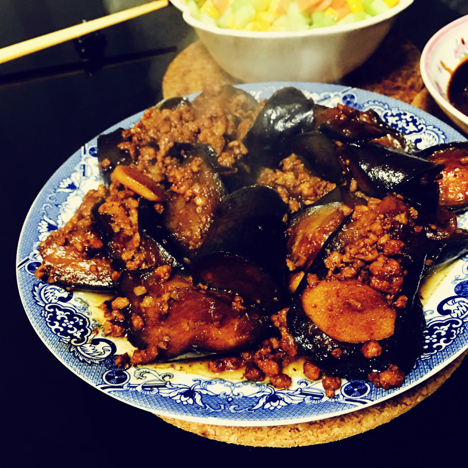 红烧肉末茄子