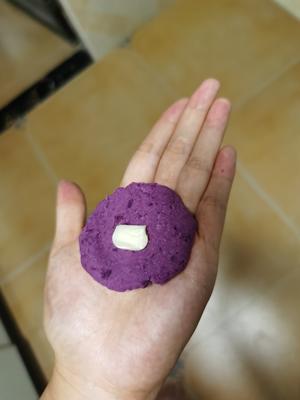 宝宝早餐紫薯奶酪饼的做法 步骤4