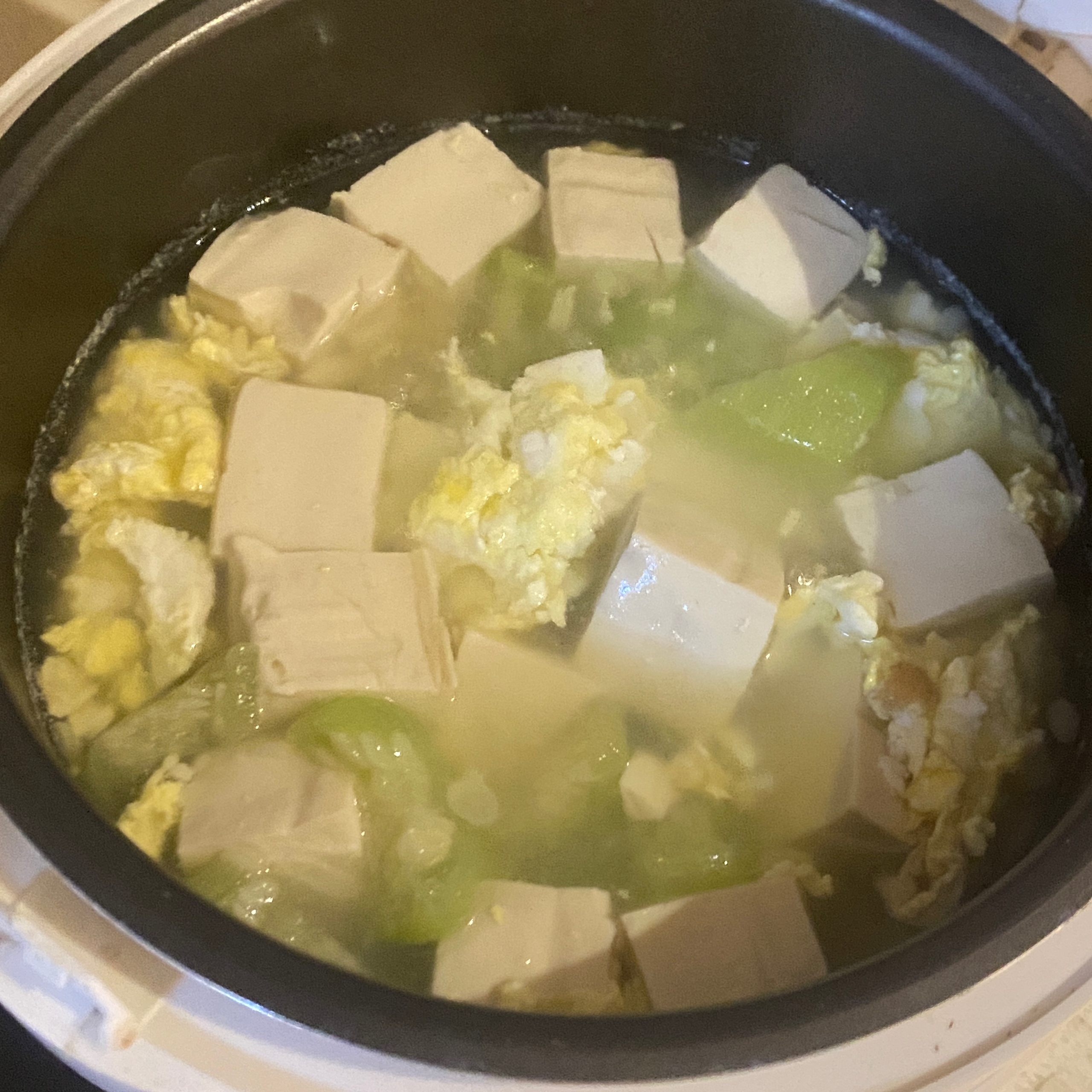 丝瓜豆腐鸡蛋汤