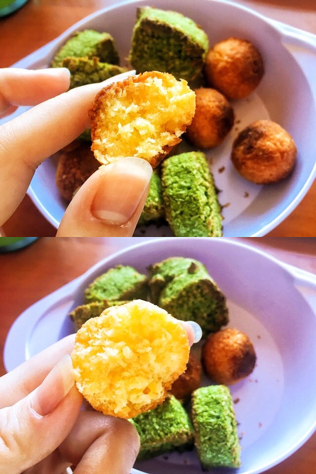 低碳下午茶！（生酮keto）低碳者都吃点啥-一次掌握两种超简单低碳生酮小零食小甜品～用料少！食材简单！奶香椰蓉球VS抹茶椰蓉小酥饼～简单粗暴！懒人快手！