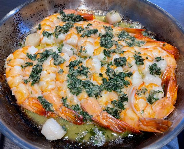 蒜香欧芹碎黄油烤大虾🦐Garlic Parsley Butter Shrimp的做法