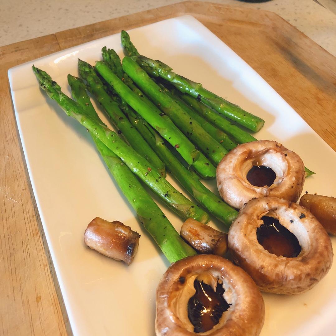 低脂香煎芦笋&口蘑