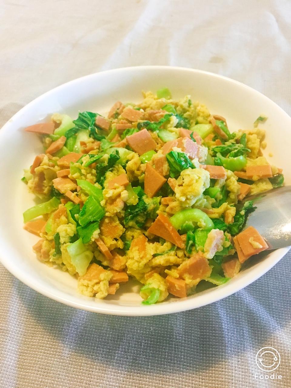 鸡蛋炒油菜