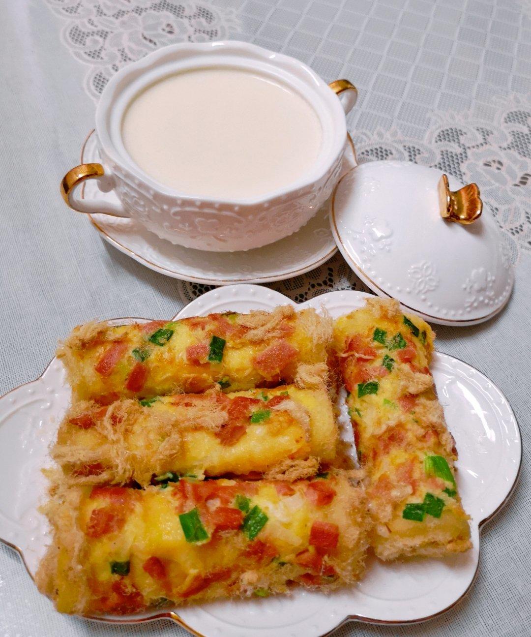 吐司片做肉松面包卷