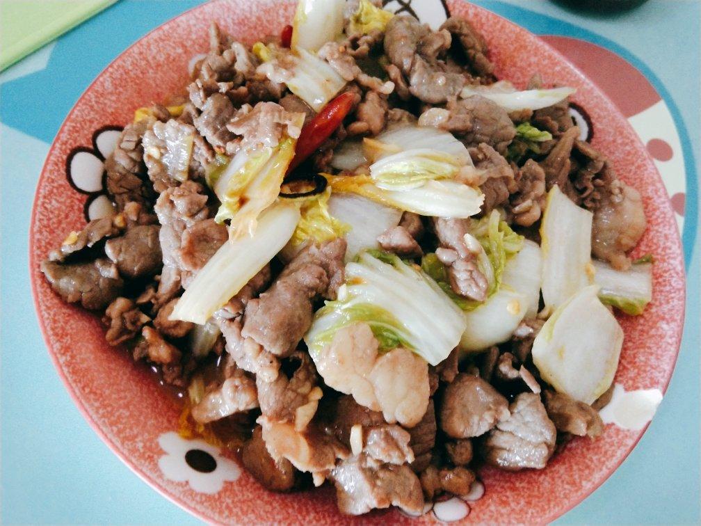 娃娃菜炒羊肉