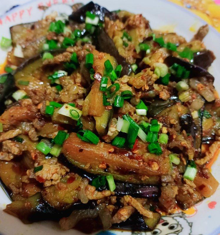 红烧肉沫茄子