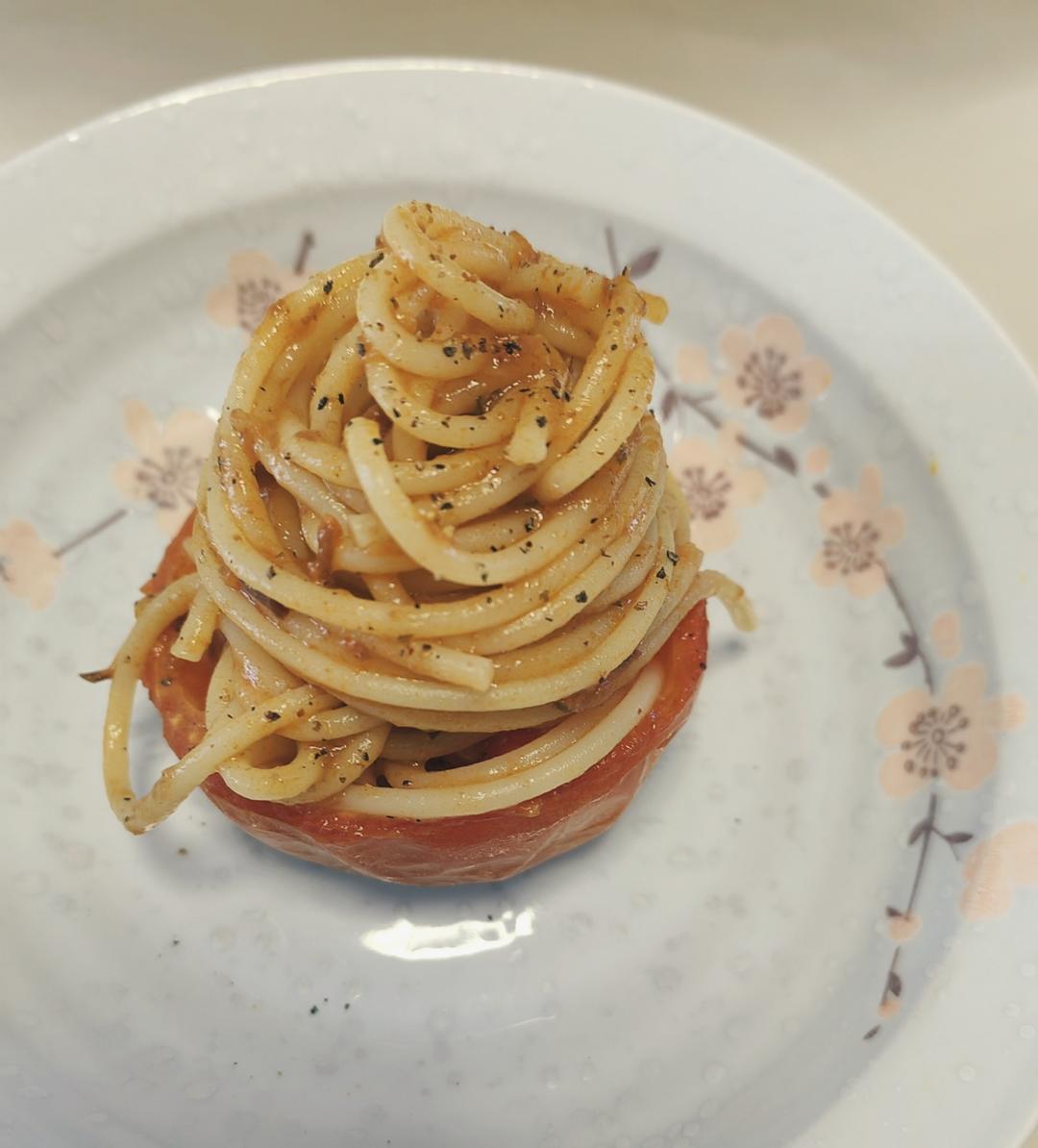 慢烤番茄肉酱意面碗 高颜值西餐摆盘