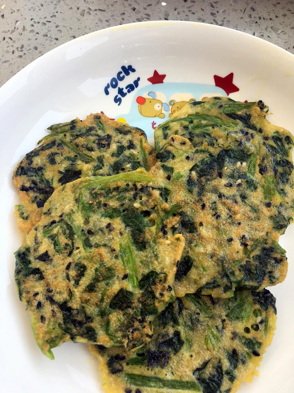 菠菜鸡蛋饼