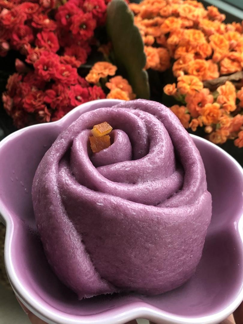 紫薯玫瑰花馒头