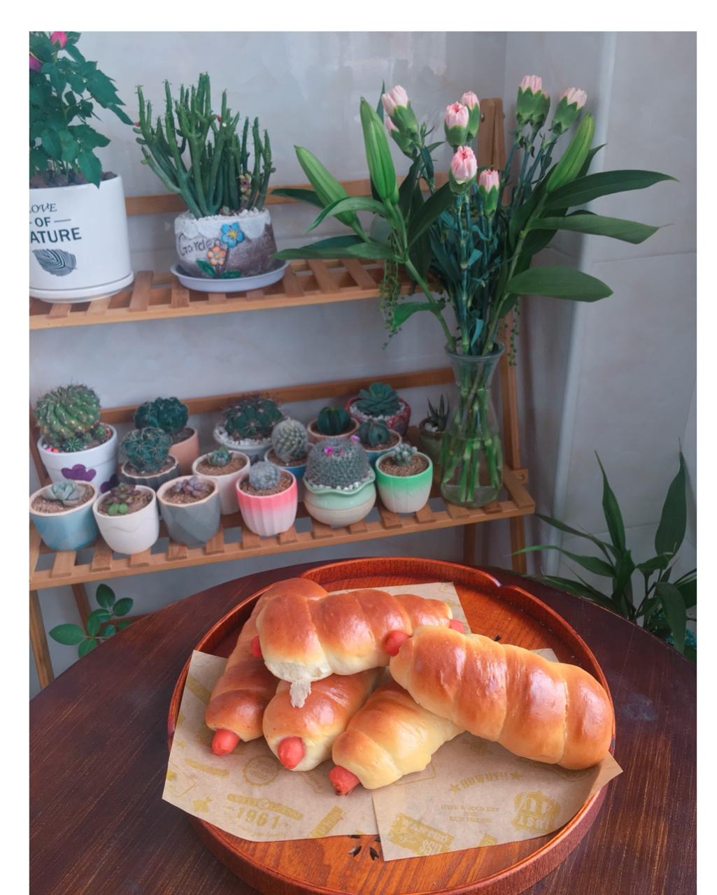 肠仔包 香肠面包的另一种整形方法