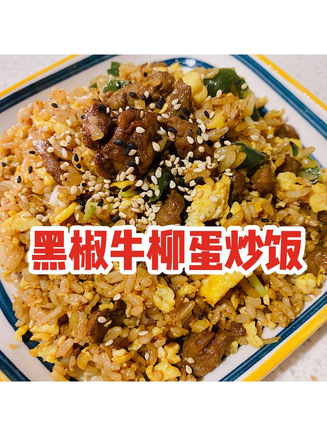 好吃到楼下小狗见到我就微笑的绝味快手黑椒牛柳蛋炒饭！！！