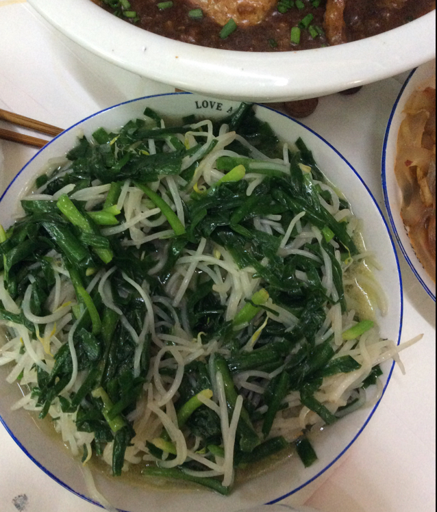 韭菜炒豆芽