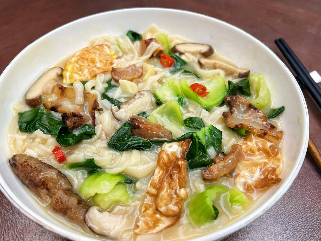 【曦】腊肉煮豆皮