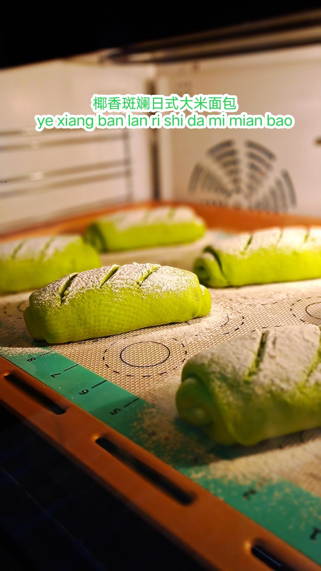 椰香斑斓日式大米面包｜小清新吃不腻｜软糯Q弹｜一次发酵｜快手简单
