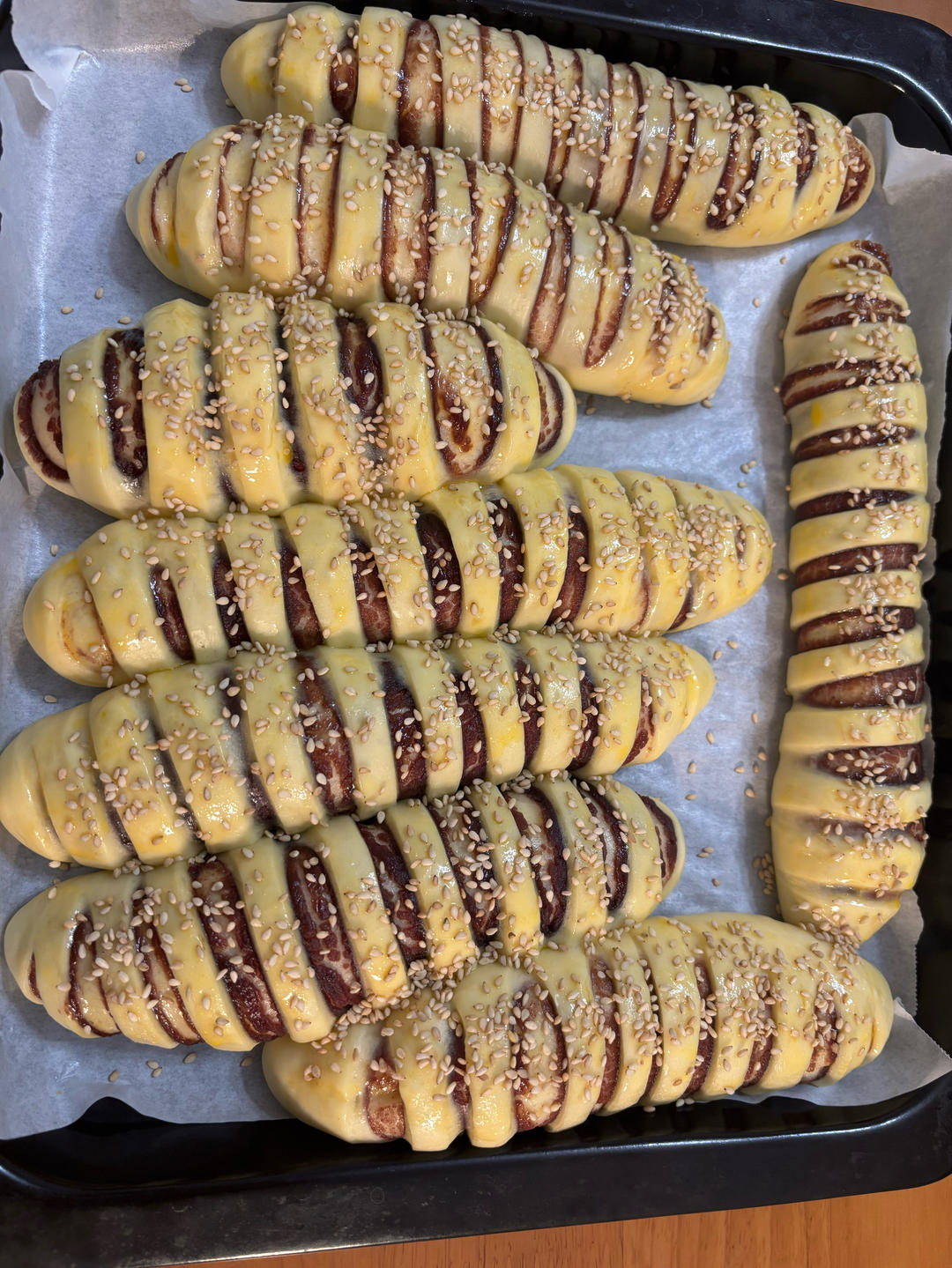 豆沙毛毛虫面包