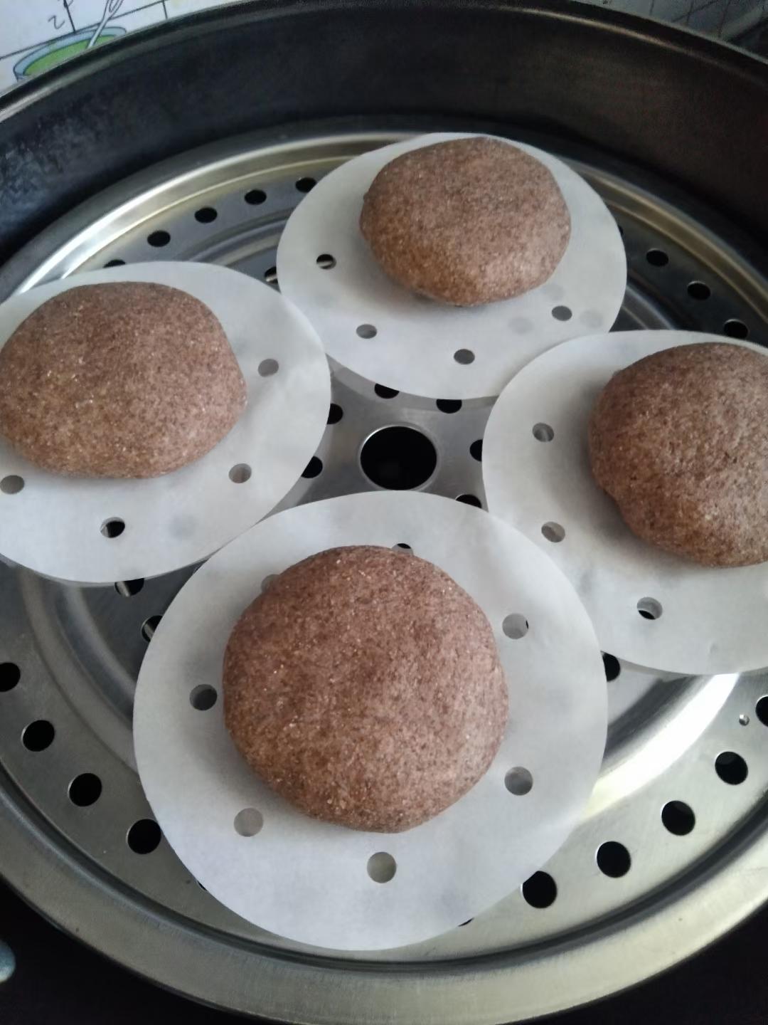 自发粉一步发酵～黑麦馒头