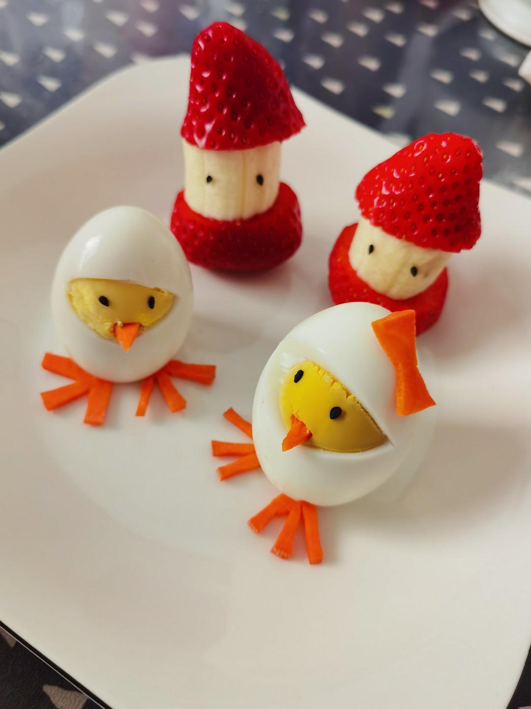 萌萌的熟鸡蛋造型～   简单好操作