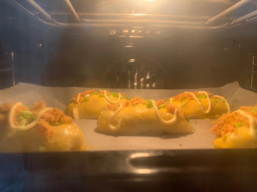 香葱火腿肉松面包