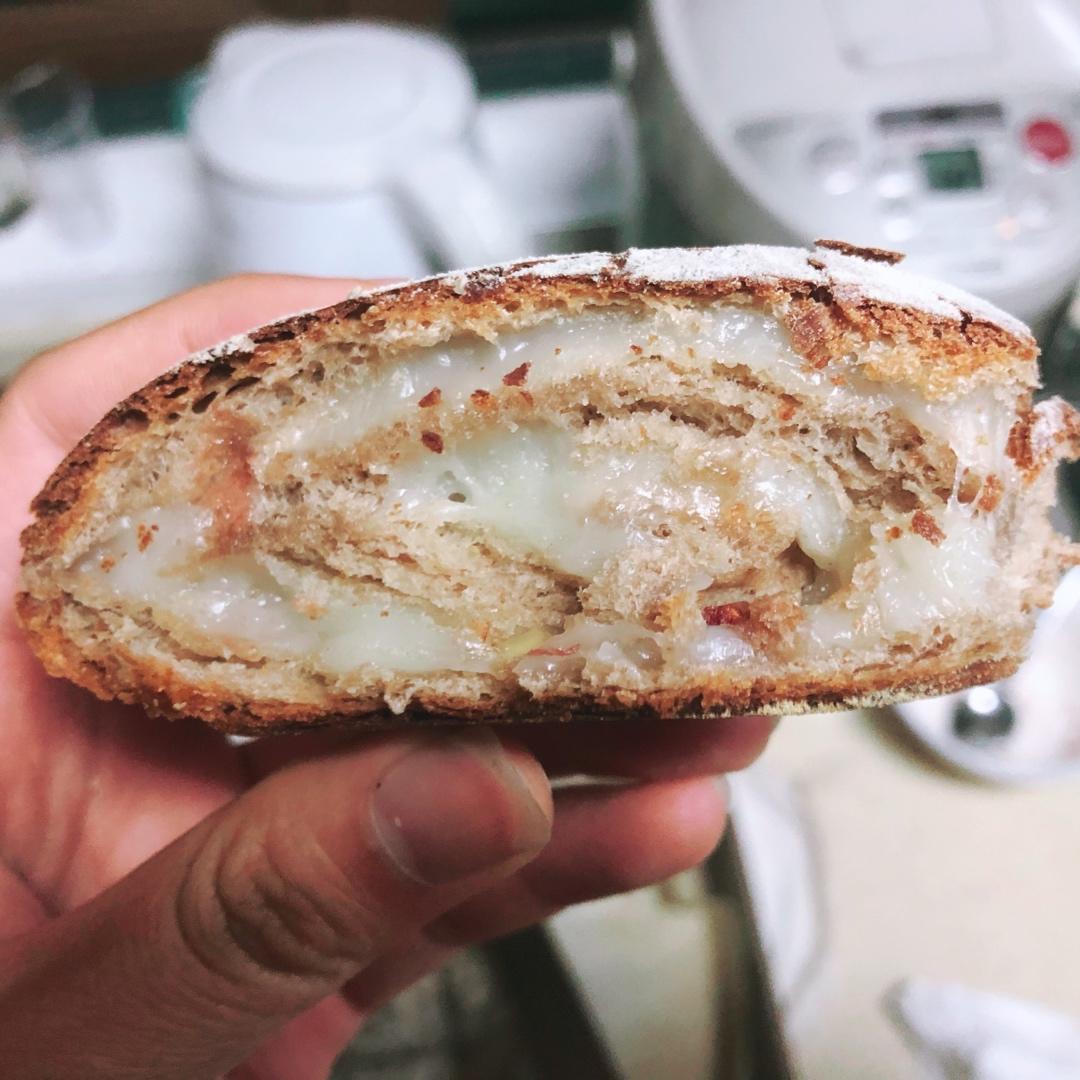 麻薯核桃夹心软欧包