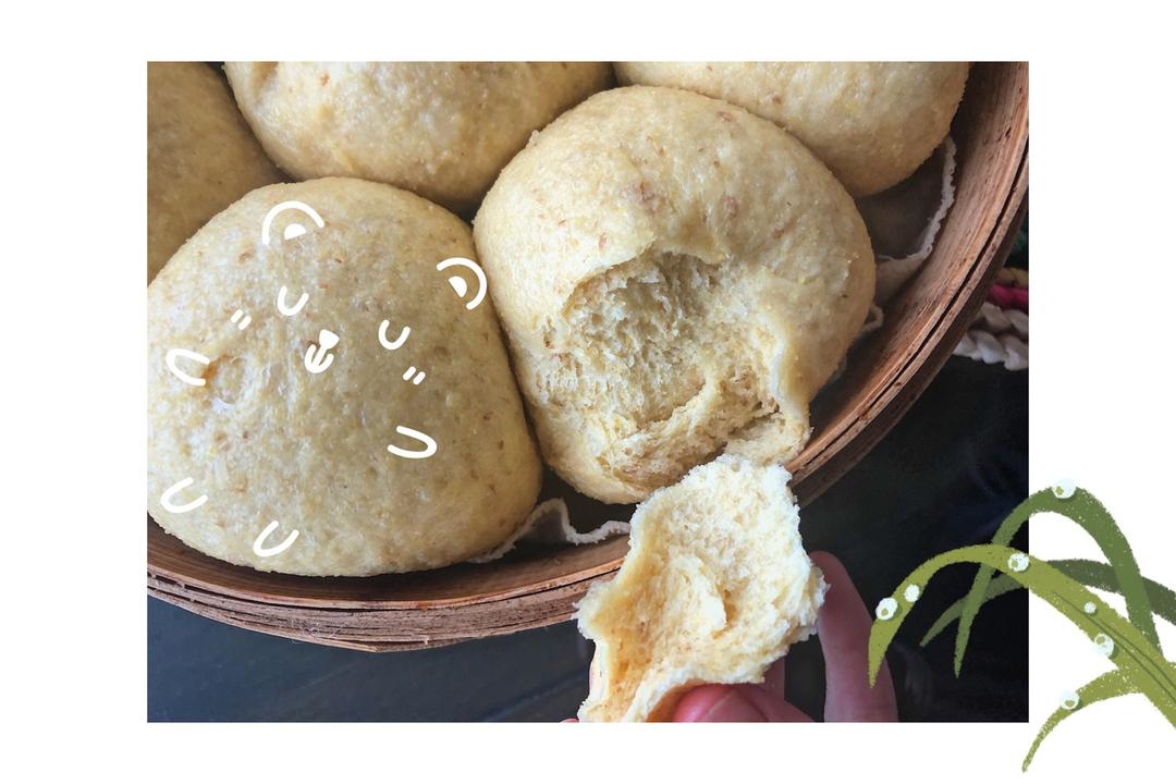 松软全麦馒头（老面一发）