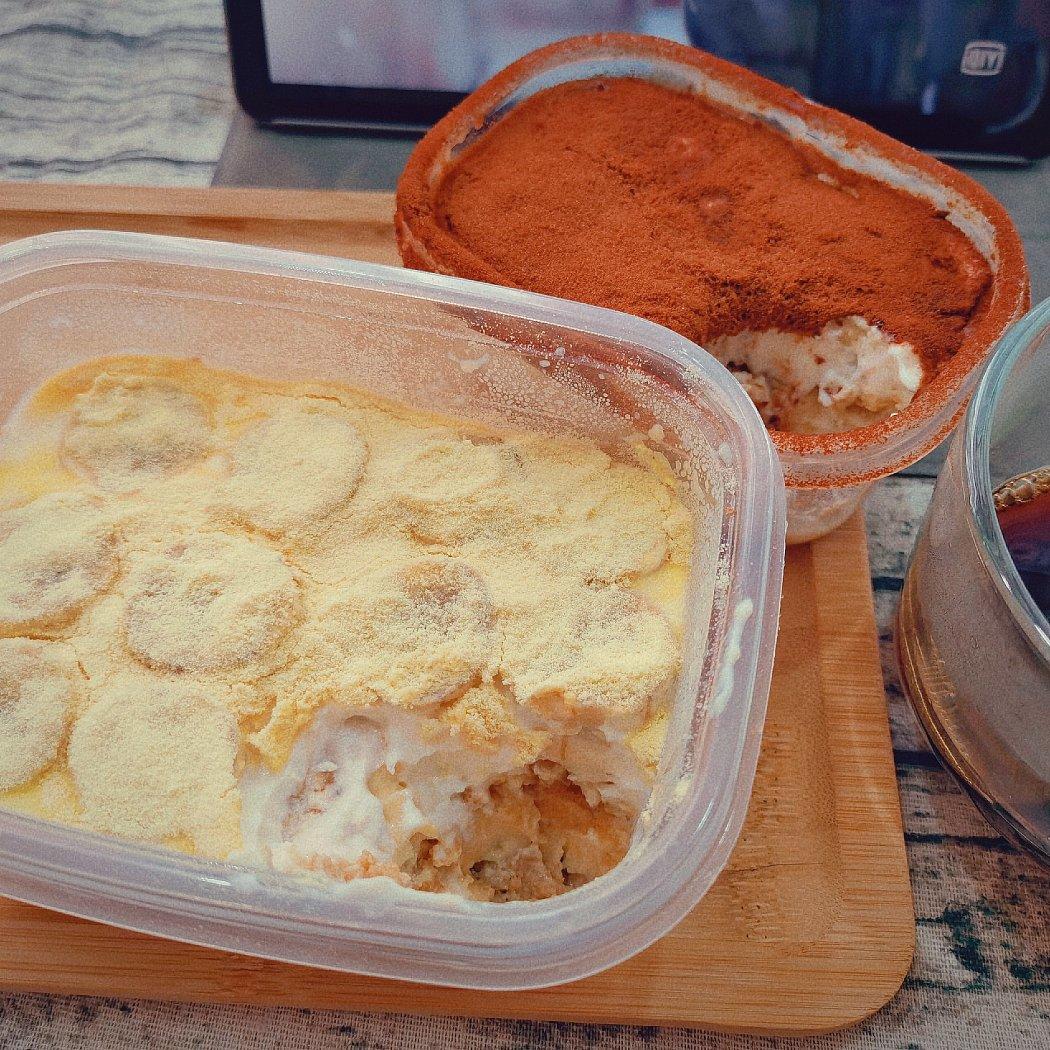 低卡超还原酒酿冻香蕉燕麦提拉米苏【健康小食】