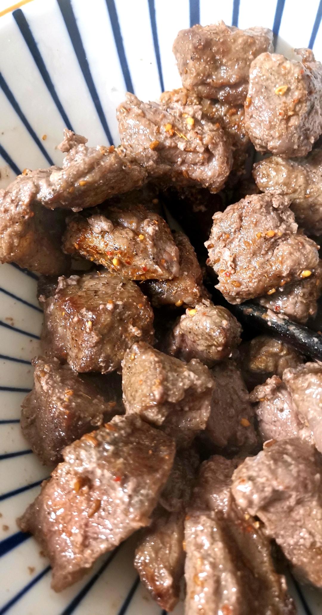 空气炸锅版烤牛肉粒