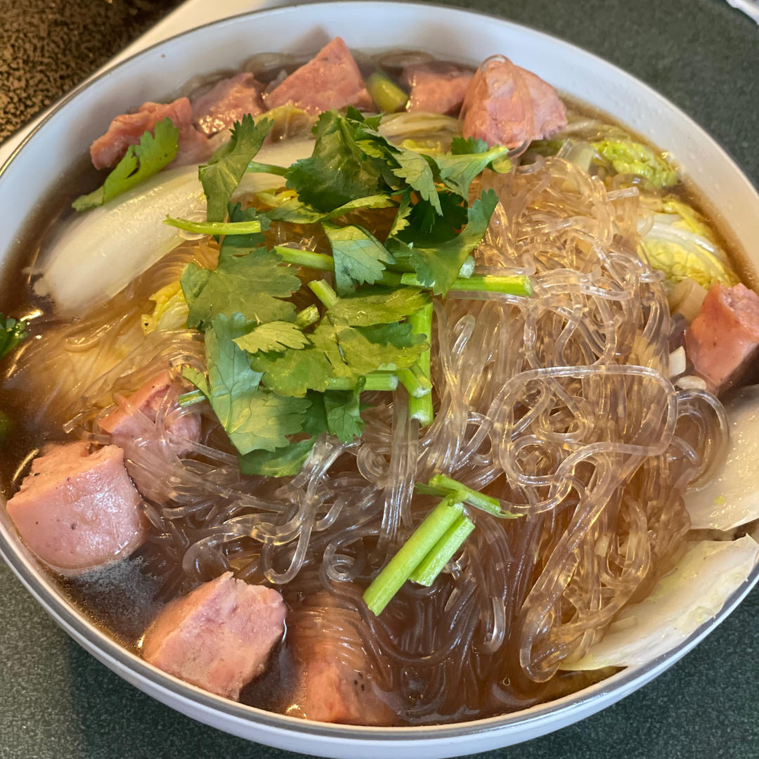 娃娃菜粉丝煲，低卡又鲜美