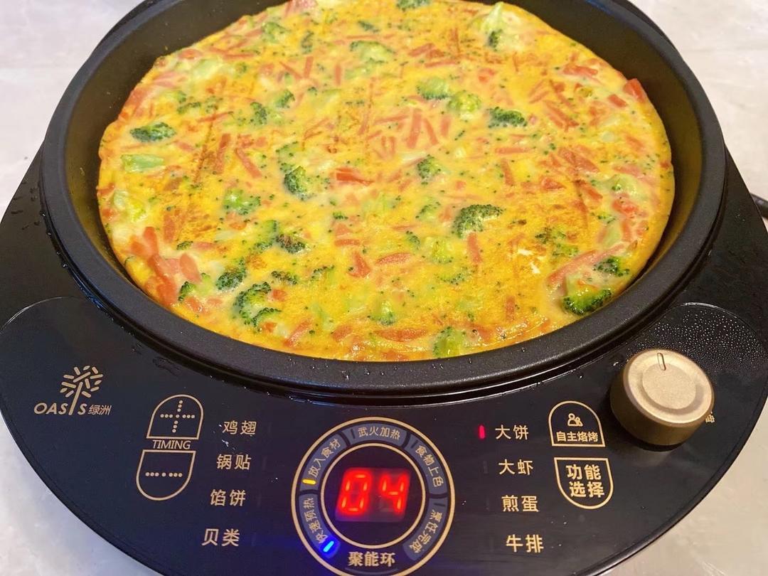 孩子的早餐，4分钟电饼档鸡蛋面饼的做法