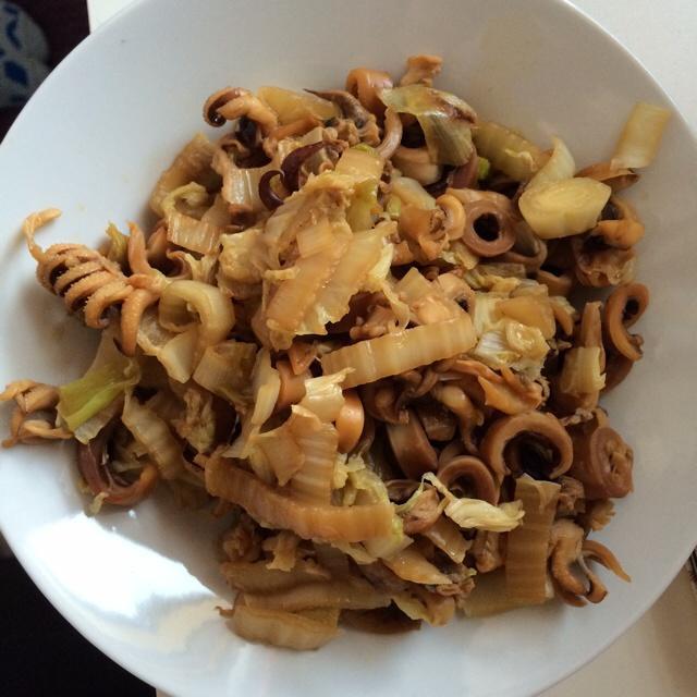 墨鱼干炒白菜