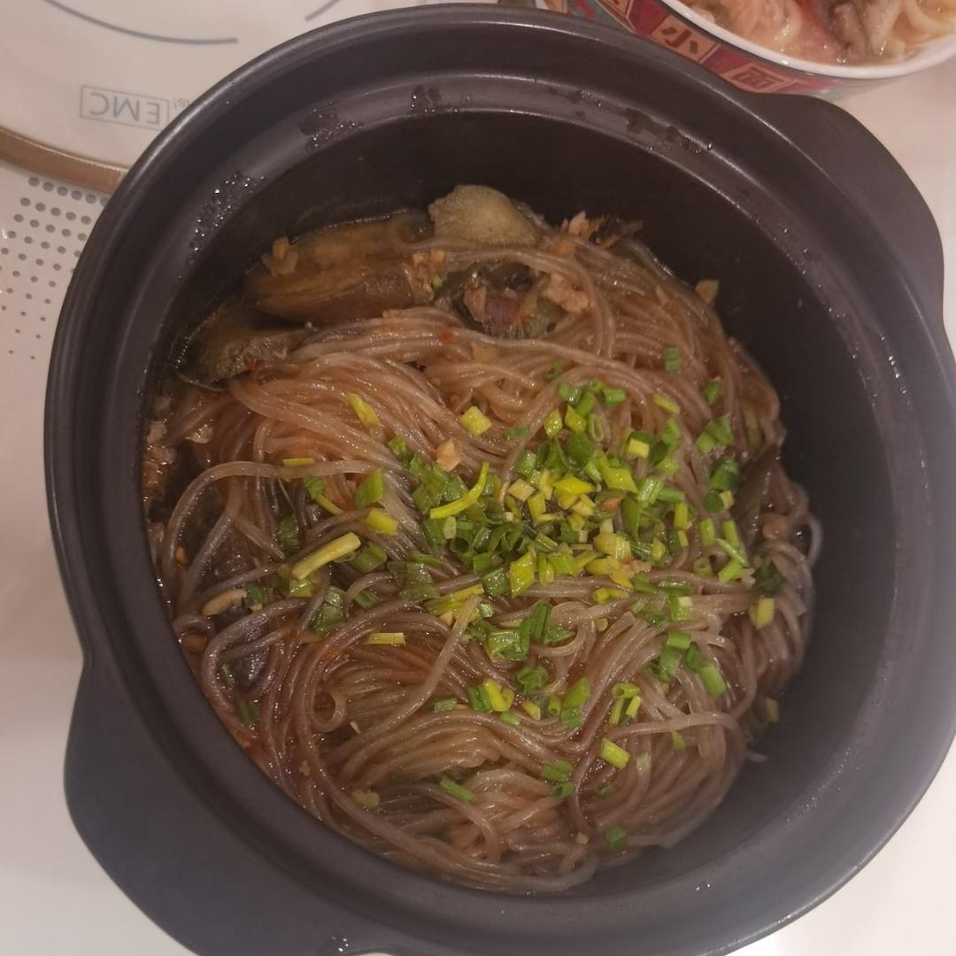 茄子肉末粉丝煲