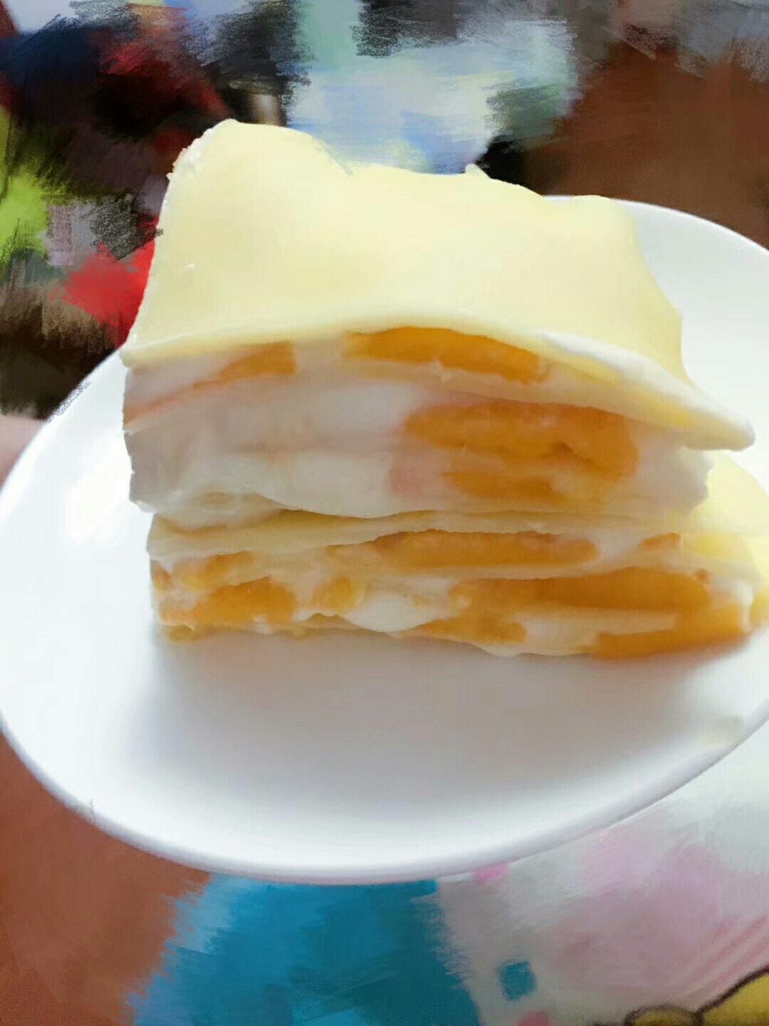 芒果千层蛋糕，100%成功告别煎皮无能