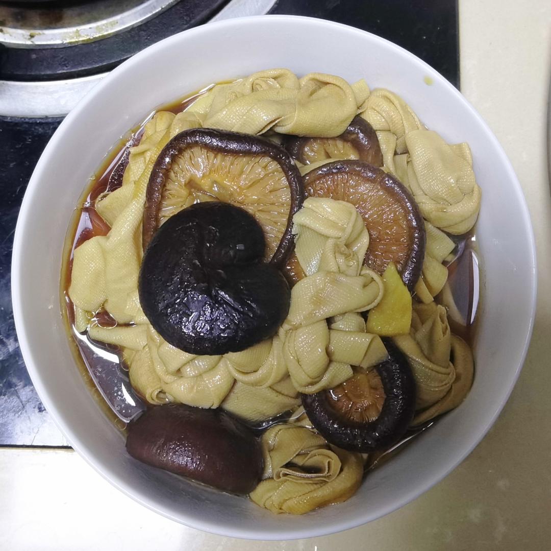 千张结烧香菇——全素