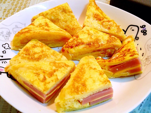 十分钟快手早餐【港式火腿西多士】