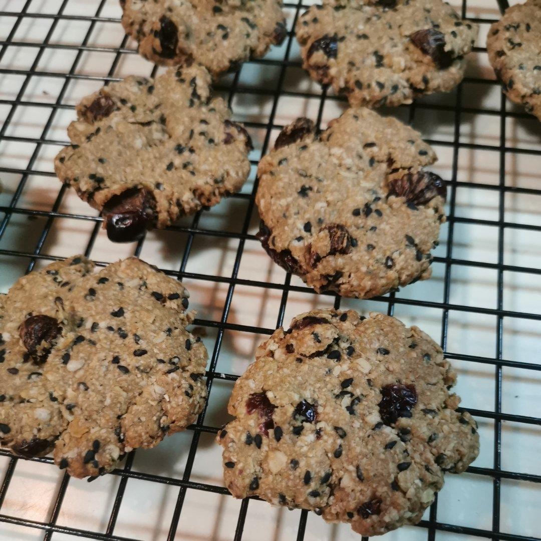 黑芝麻燕麦高纤饼干（无添加，另含植物油减脂配方）