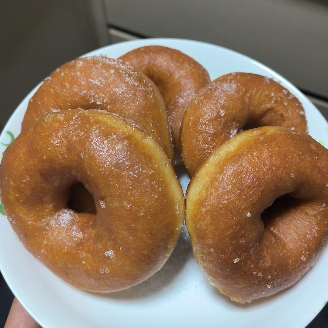 🍩超快手一小时低糖无需烤箱的甜甜圈（详细视频）