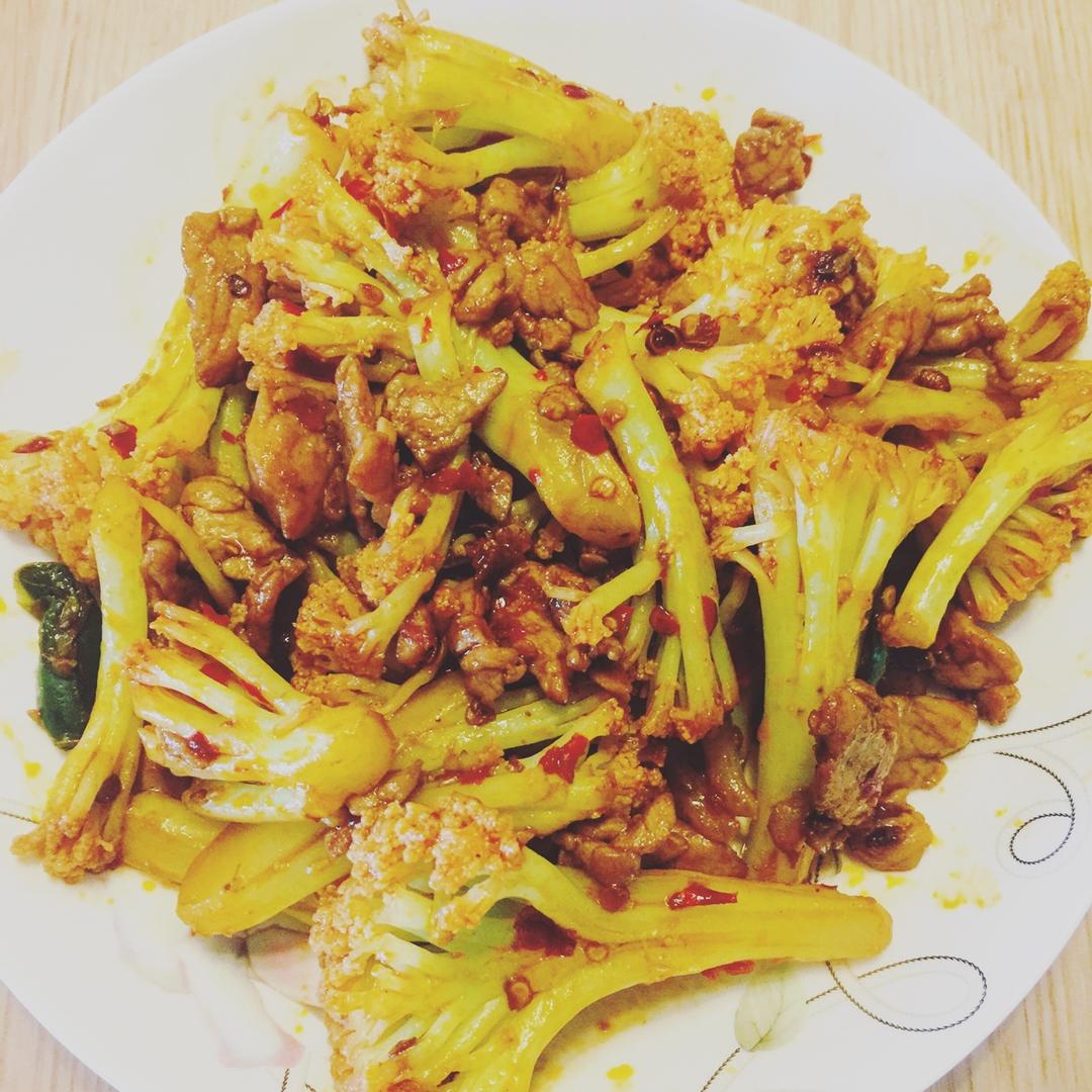 老丁的私房菜-干锅花菜