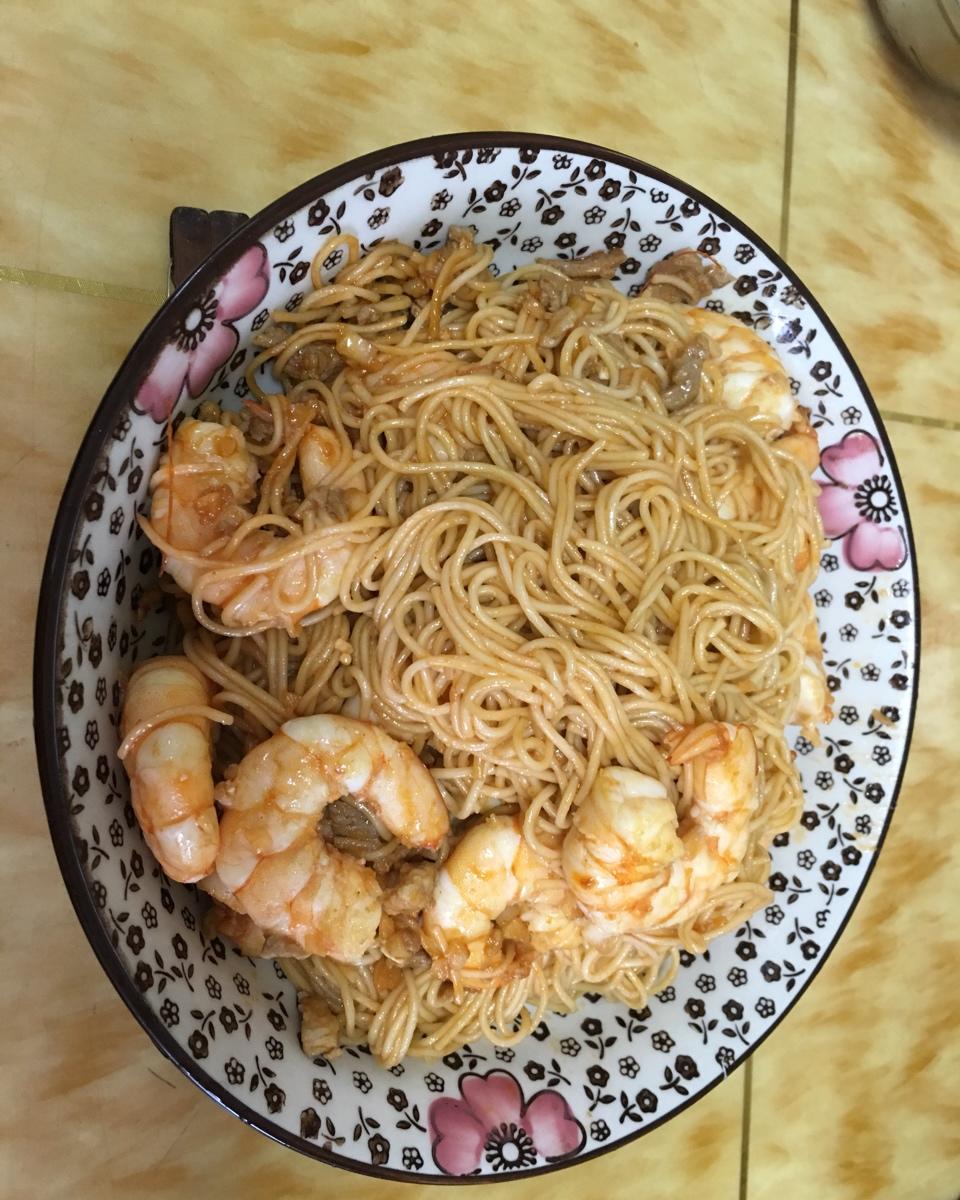 鲜虾炒面|寻味手札